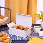 Paperboard White Snack Carry-Out Box by SOUTHERN CHAMPION TRAY – Tuck Top, 1.5 quarts, Cardboard, White, Pack of 500
