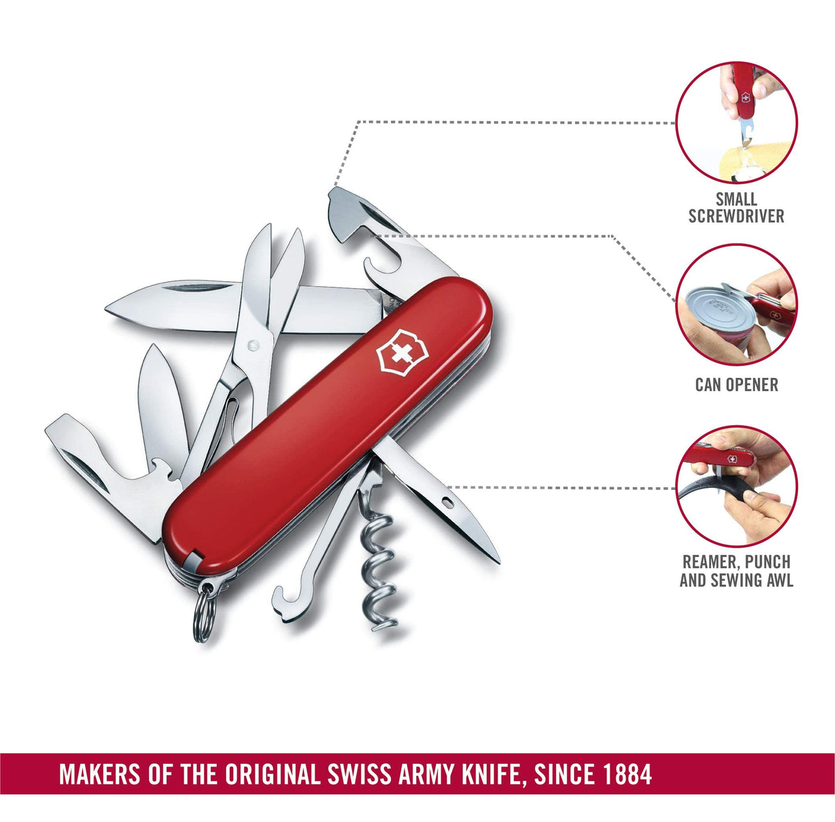 Victorinox Red / One Size / Climber Pocket Knives & Folding Knives