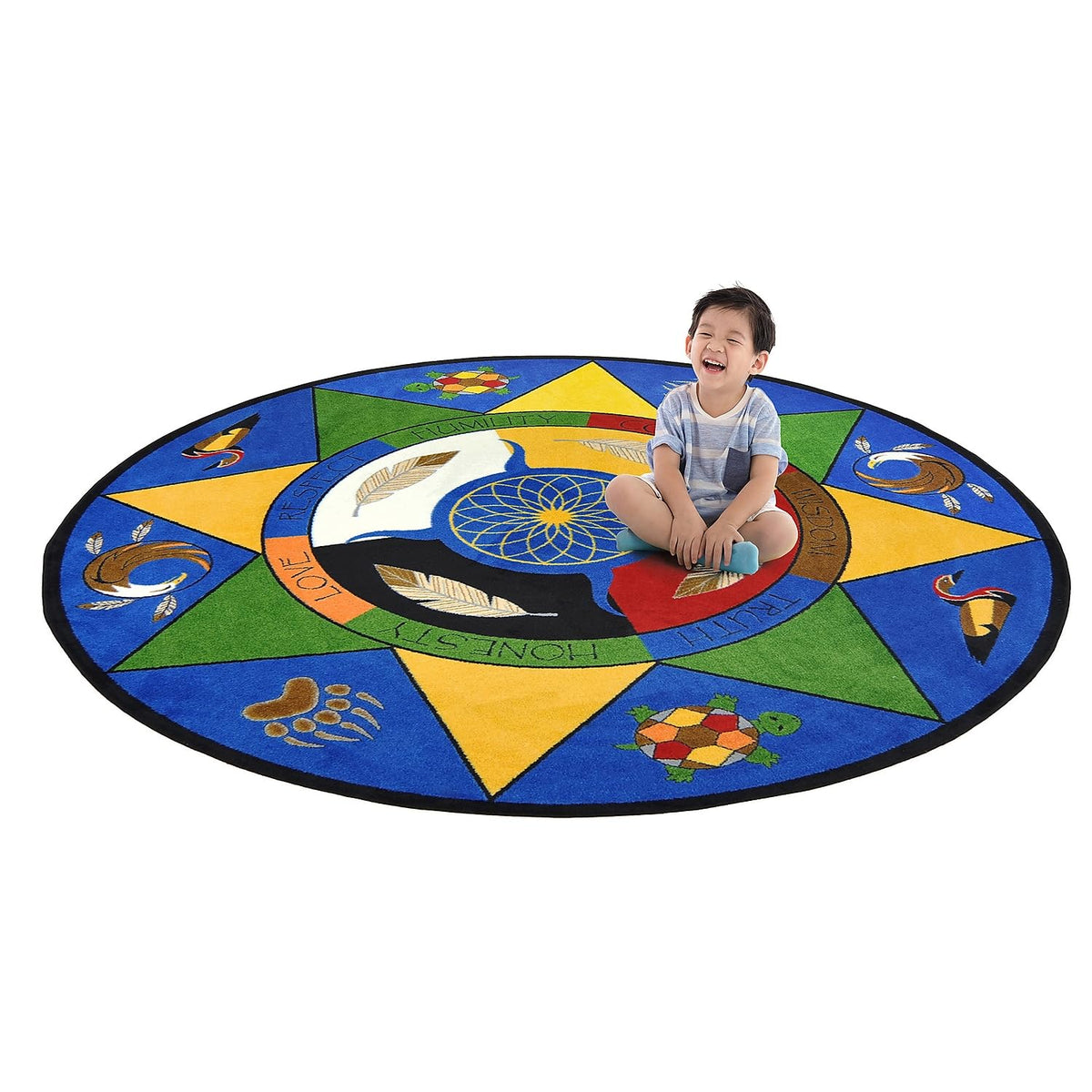 Spirit of Truth Rug by Joy Carpets – 7'7" (Round), Nylon, Multi Color, Model 1554E