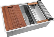 Ruvati 32-in Stainless Steel Undermount Workstation Kitchen Sink-RVH8300