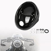 Black 7" Headlight Bucket for Kawasaki Vulcan S Retro Edition | Thicker shell for retro night rides with complete hardware kit. Weather-resistant finish protects your light.