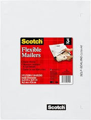 Scotch Flexible Poly Mailer, 14.25 x 18.75 Inches, 3-Pack (8990W-3)