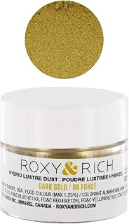 Roxy & Rich Hybrid Luster Dust Powder Food Color Dark Gold, 2.5 Grams