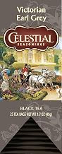 Celestial Seasonings Black Tea, Victorian Earl Grey, Contains Caffeine, 25 Tea Bags (Pack of 6)