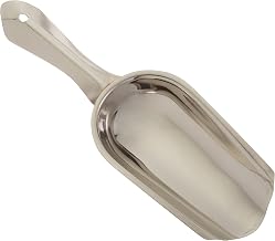 4 Ounce Stainless Steel Ice Scoop | Restaurant service, Great for Ingredients, Ice, Portioning and Food Preparation