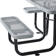 Global Industrial Grey / 81D x 81W x 29.5H in / Industrial Picnic Tables