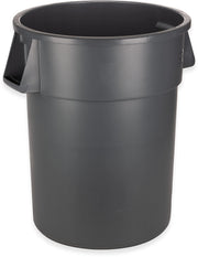 CFS Bronco Round Waste Container Only by Carlisle FoodService Products – 55.0 gallons, Polyethylene (PE), Gray, Model 34105523
