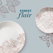 Leaf Stitch 12-Piece Dinnerware Set Service for 4 red by Corelle – Glass, White, Pack of 12, Model 3705