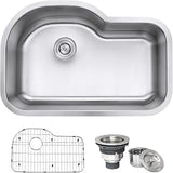 Ruvati 31.5-in 16-Gauge Stainless Undermount Kitchen Sink - RVM4700