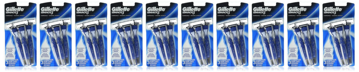 Mach3 Men’s Disposable Razors by Gillette – 1 Count (Pack of 12), Acrylonitrile Butadiene Styrene (ABS), Silver, Pack of 12