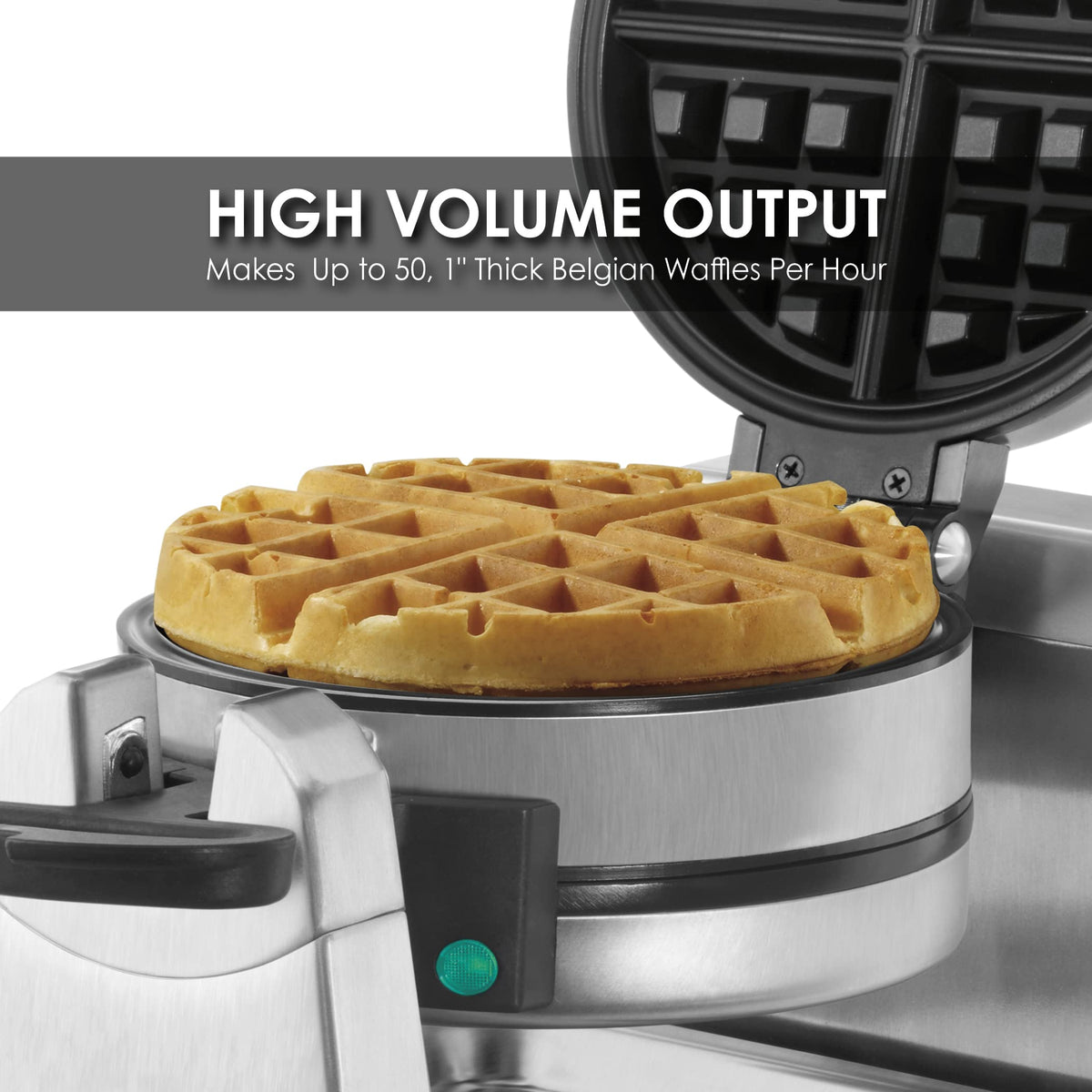 Waring Double Belgian Waffle Maker | 120 V, 1400W / 18x11x12 / Silver Commercial Waffle Makers