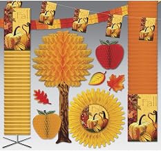 HUBERT Fall Decoration Kit 6000 sq ft Signs of Fall Deluxe Crepe Kit