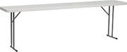 Flash Furniture 8 ft Plastic Folding Training Table, Granite White