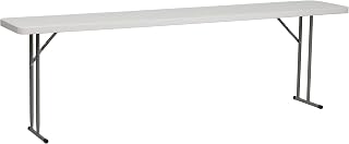 Flash Furniture 8 ft Plastic Folding Training Table, Granite White