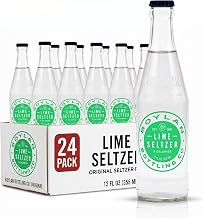 Boylan Bottling Seltzer, Lime, 12 oz (24 Glass Bottles)