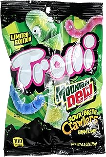 Trolli Mountain Dew Sour Brite Crawlers 6.3 oz. Bag