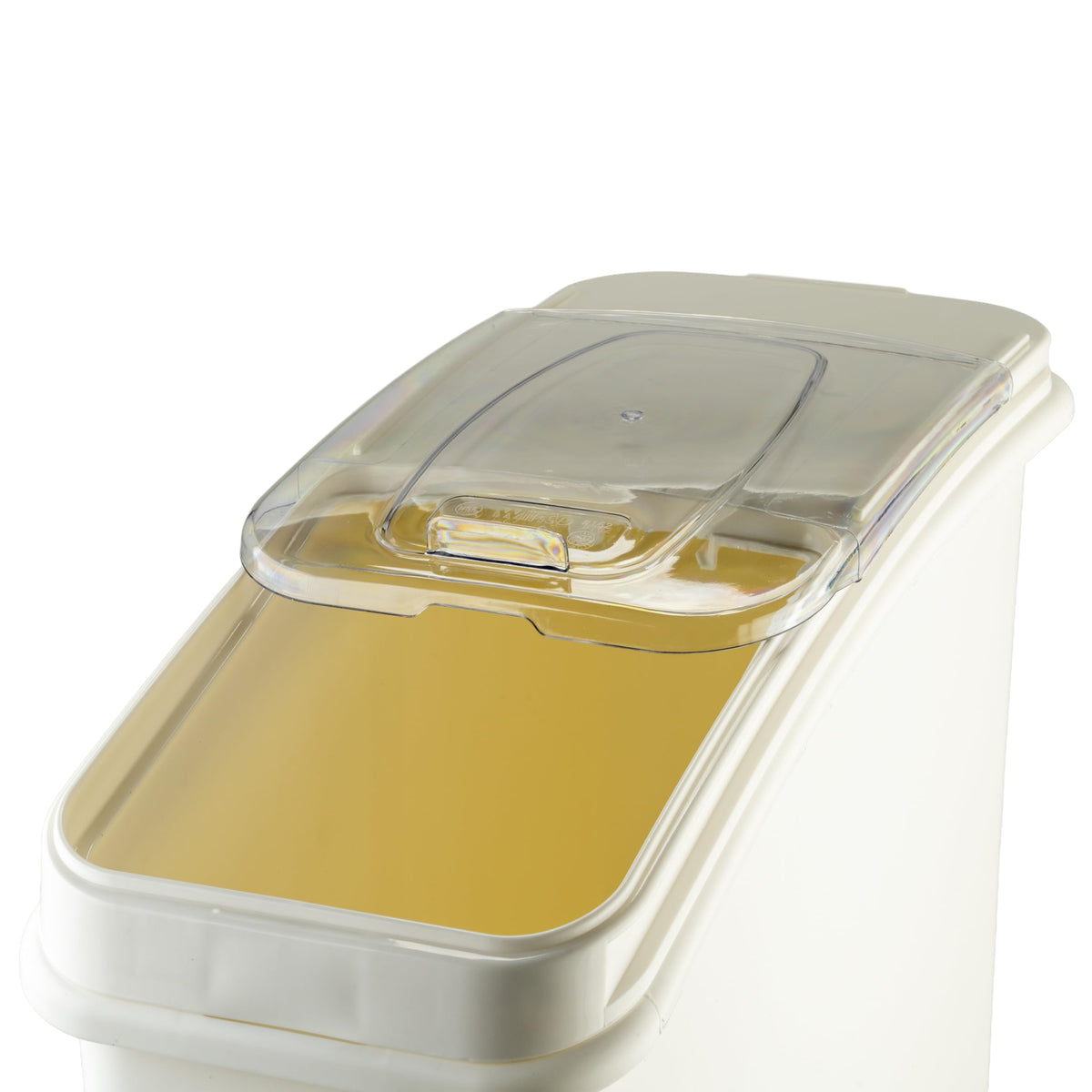 Winco 21 Gallon / Rolling Bin / Ivory Kitchen Trash Cans