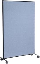Global Industrial 48-1/4"W x 75" H Mobile Office Partition Panel, Blue