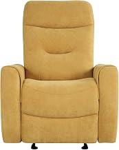 Glory Furniture Paterson Swivel Recliner in Yellow