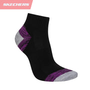 Women's 6-Pack Performance Quarter Crew Socks by Skechers – Cotton, Medium Grey, Pack of 6, Model S105706