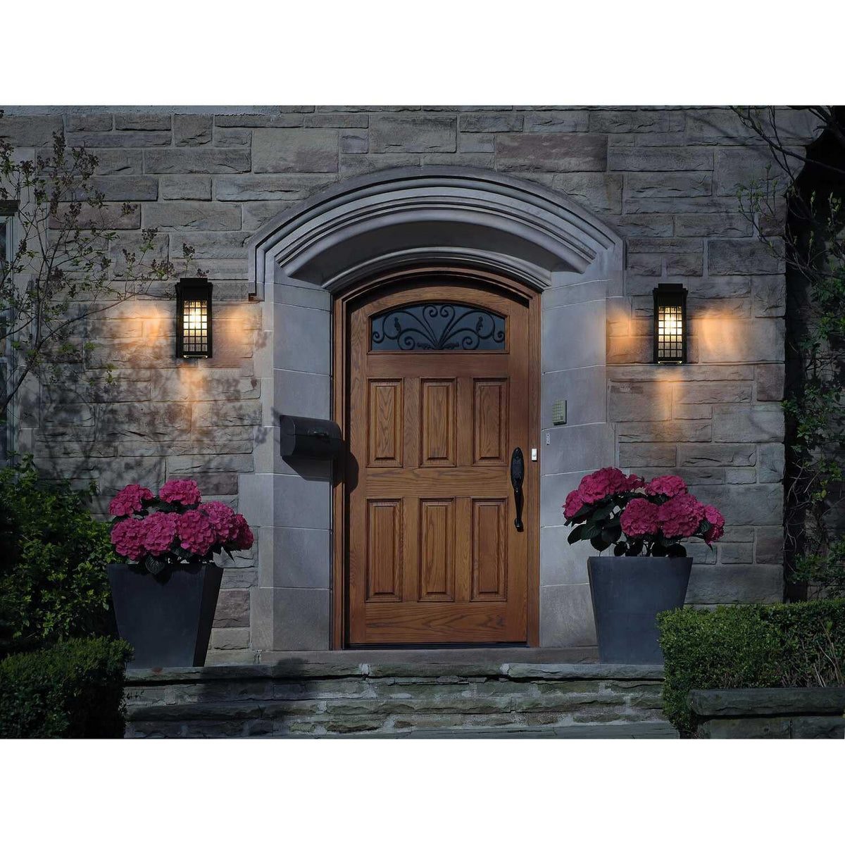 Palmer One Light Outdoor Wall Sconce Black by Lighting Design – Iron, Black