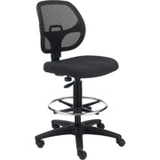 Armless Mesh Drafting Stool by Global Industrial – Polypropylene, Black, Model A2813TMIX-BK