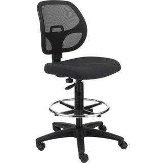 Armless Mesh Drafting Stool by Global Industrial – Polypropylene, Black, Model A2813TMIX-BK