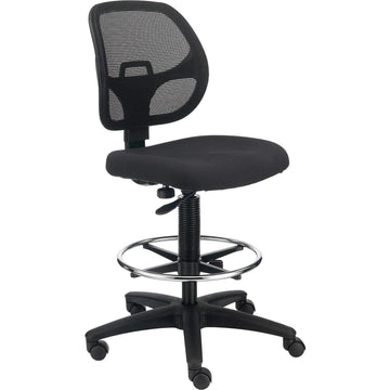 Armless Mesh Drafting Stool by Global Industrial – Polypropylene, Black, Model A2813TMIX-BK