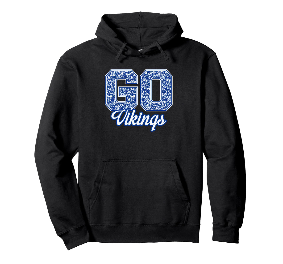 Curtis Vikings GO! School Pride Pullover Hoodie by Curtis Vikings Official High School Gear – Polyester, Black, Model 4VE9X55C9FZ
