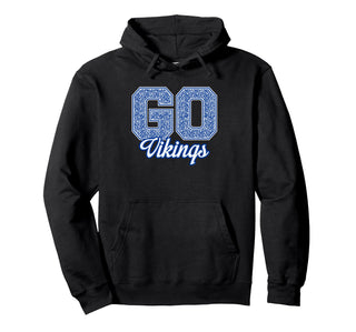 Curtis Vikings GO! School Pride Pullover Hoodie by Curtis Vikings Official High School Gear – Polyester, Black, Model 4VE9X55C9FZ