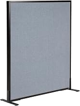 Global Industrial Freestanding Office Partition Panel, Blue, 36.25 Inch Width x 42 Inch Height, 1 Piece, for Office Design and Workplace Productivity