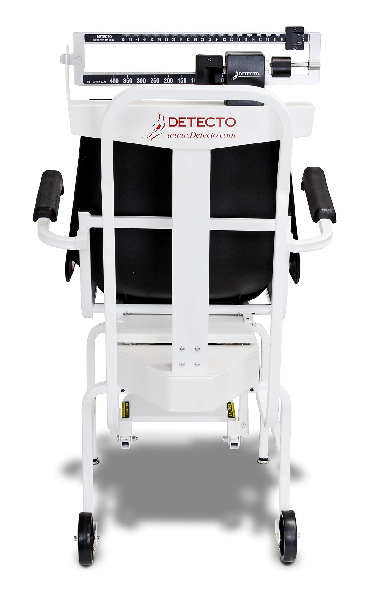Mechanical Chair Scale Capacity: 400 lb x 4 oz by Detecto – 46"L x 20"W x 40"H, Alloy Steel, Black