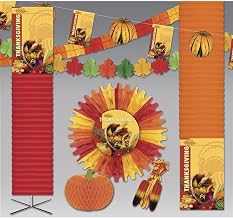 HUBERT Thanksgiving Decorations Kit 6000 sq ft Bountiful Thanksgiving Deluxe Crepe Kit