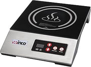 Winco 1800W Black/Silver Portable Induction Cooktop Burner
