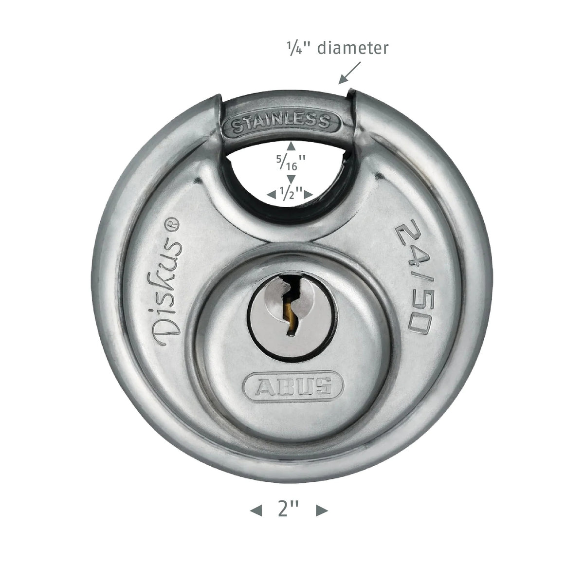 ABUS Stainless Steel Keyed Padlock - photo 2