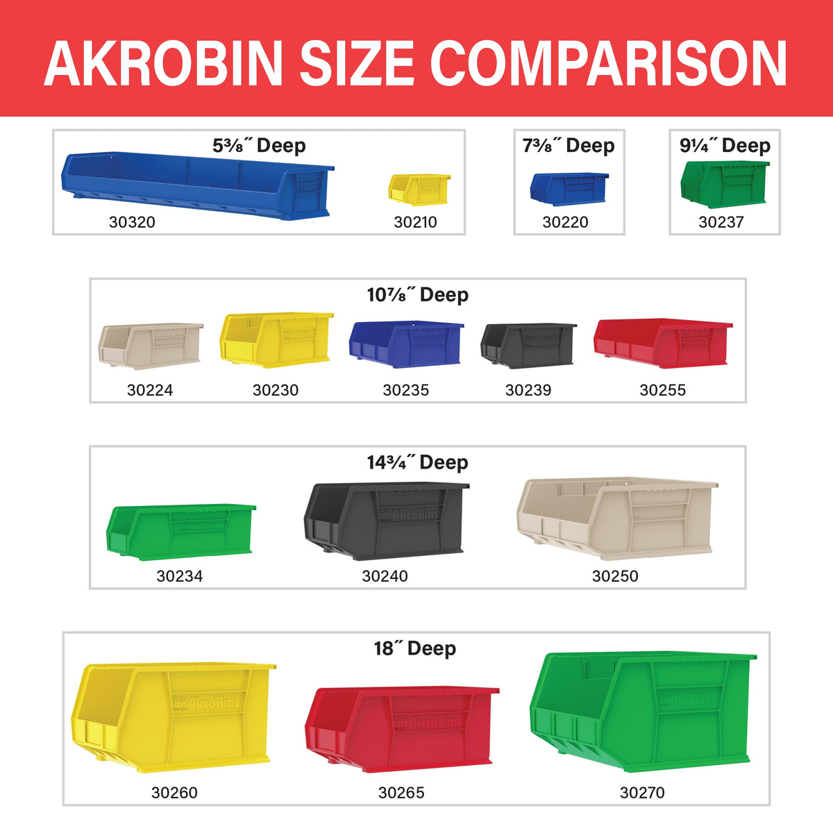 Akro-Mils Clear / Containers / 15-Inch x 8-Inch x 7-Inch, 12-Pack Bucket Organizers