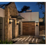 Keaton One Light Outdoor Wall Sconce Black by Lighting Design – Iron, Black, Model OD409W17BK
