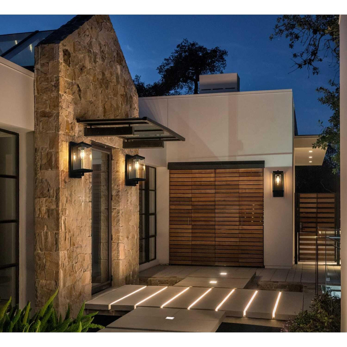 Keaton One Light Outdoor Wall Sconce Black by Lighting Design – Iron, Black, Model OD409W17BK