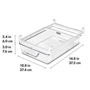 Good Grips Fridge Undershelf Drawer 14 in - for Deli Meat by OXO – 14-Inch (Pack of 4), Plastic, Clear, Pack of 4, Model 13346800