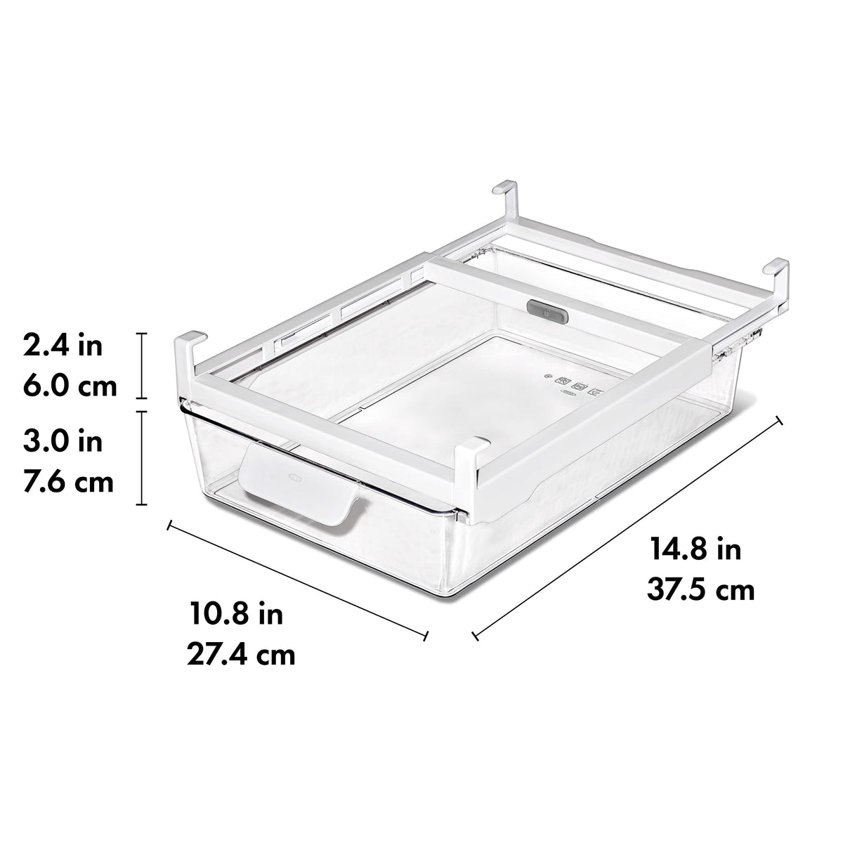 OXO 14-Inch (Pack of 4) / Clear / 14 in Undershelf Kitchen Storage & Organization Accessories