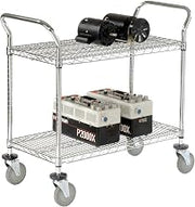 Nexel Wire Utility Cart, 2 Shelves, 800 Lb. Capacity, 36"L x 24"W x 38"H