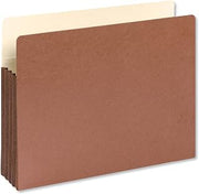 SMEAD File Pocket, Straight-Cut Tab, 3-1/2" Expansion, Letter Size, Redrope, 10 per Box (73264)