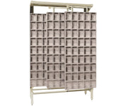 QUANTUM STORAGE SYSTEMS 77" H x 48" W x 18" D / 180 Drawers Free Standing Slider Systems Ivory / Ivory Standing Shelf Units