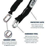 ABUS Chain, 2' Long, Black - 9/16"