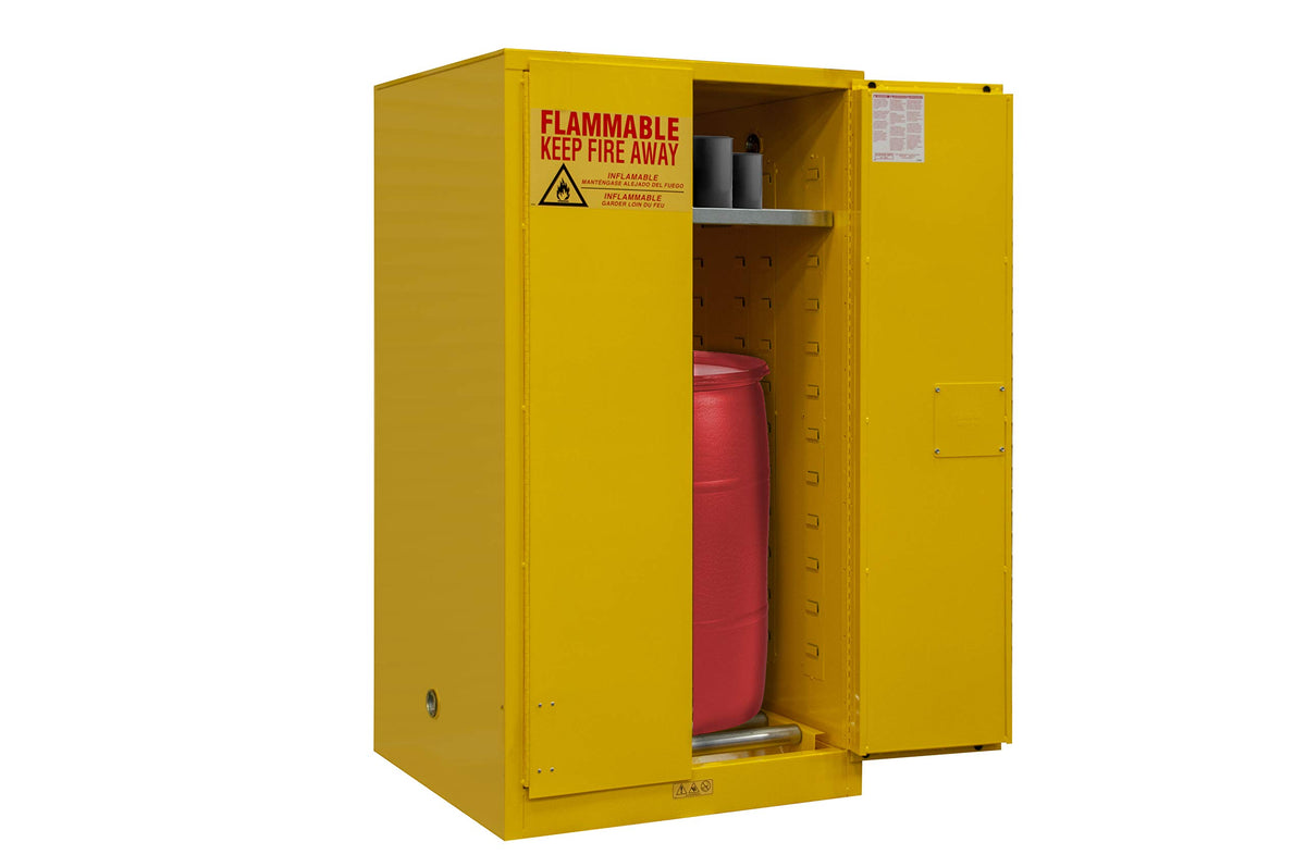 Flammable storage by Durham – 55, Alloy Steel, Yellow, Model 1055MDSR-50