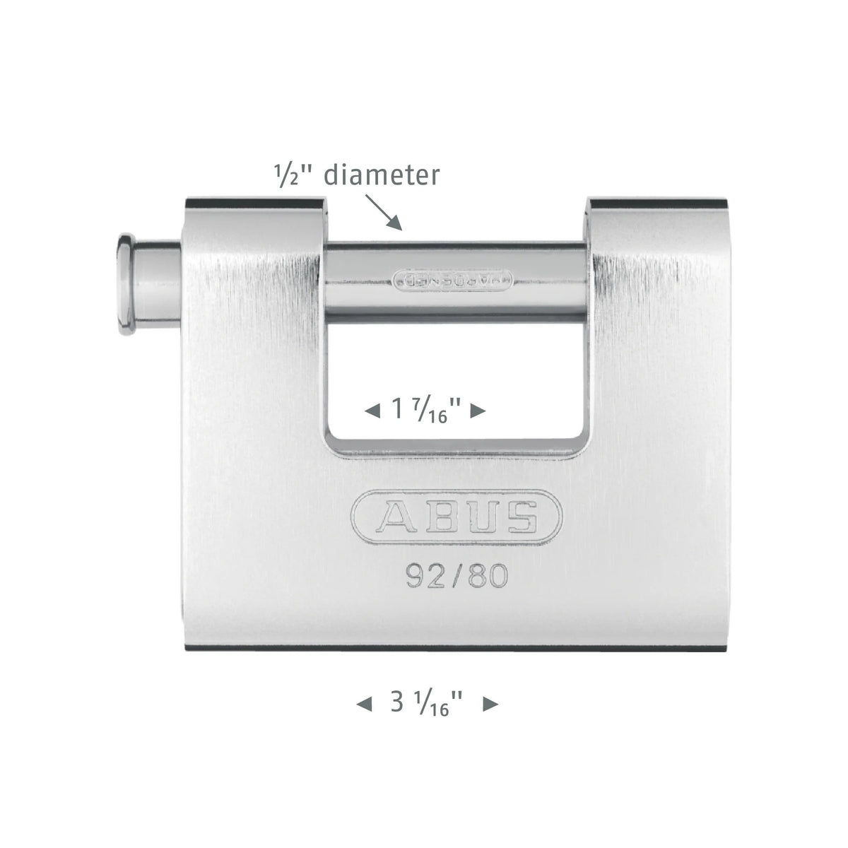 ABUS Keyed Padlock, Silver - photo 2
