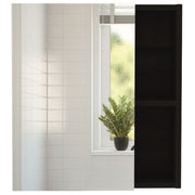 Andes Medicine Single Door Cabinet with Mirror by DEPOT E-SHOP – Small, Engineered Wood, Black, Model DE-GLW4766