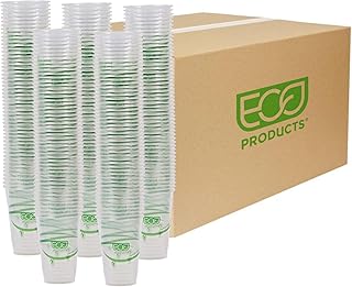 ECO PRODUCTS GreenStripe Clear Disposable Cold Cups, 10 oz, 1000 Count