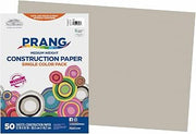 Prang Pacon 8807 Construction Paper,Smooth Textured,12-Inch x18-Inch,50/PK,Gray