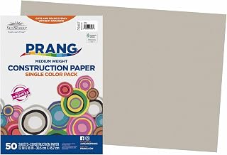 Prang Pacon 8807 Construction Paper,Smooth Textured,12-Inch x18-Inch,50/PK,Gray